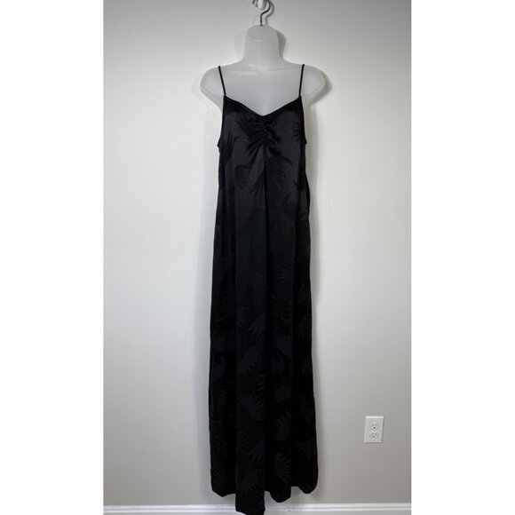 Momoni Clovis Slip Dress Maxi Black Holiday Cupro Silk 40 Small Sexy  Whimsical - coffeafoods.com